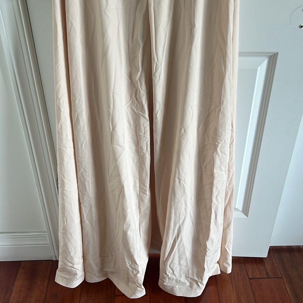 NWT Lanting Bridal Cream Colored Lace Details Wedding Gown Jumpsuit Size US 14 - Picture 10 of 10